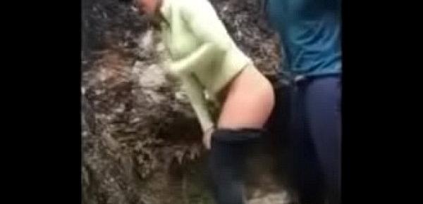  Philippines Hikers Kennon Road Baguio lucky asian man gets fucked by white tourist woman tinira ng patayodoggystyle in the forest not the full version